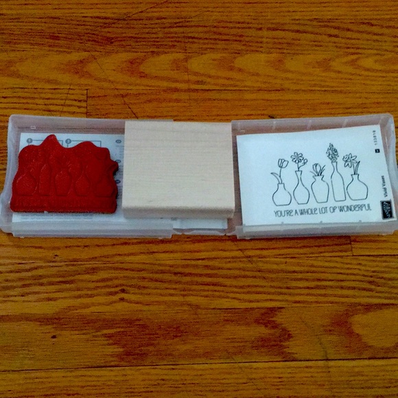 Stampin Up: Vivid Vases (Gently Used) wooden block included. - Picture 2 of 4